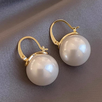 Minimalist Imitation Pearl Drop Earrings